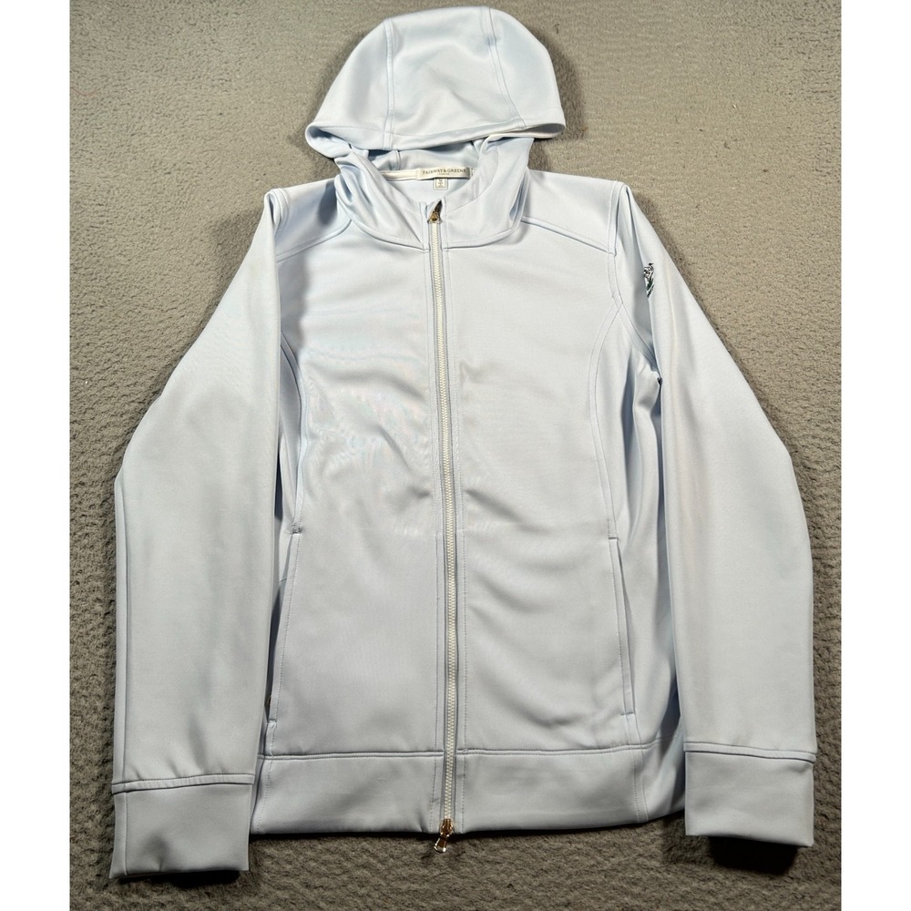 Fairway & Greene Margot Performance Golf Hoodie Womens Medium Stretch Full Zip